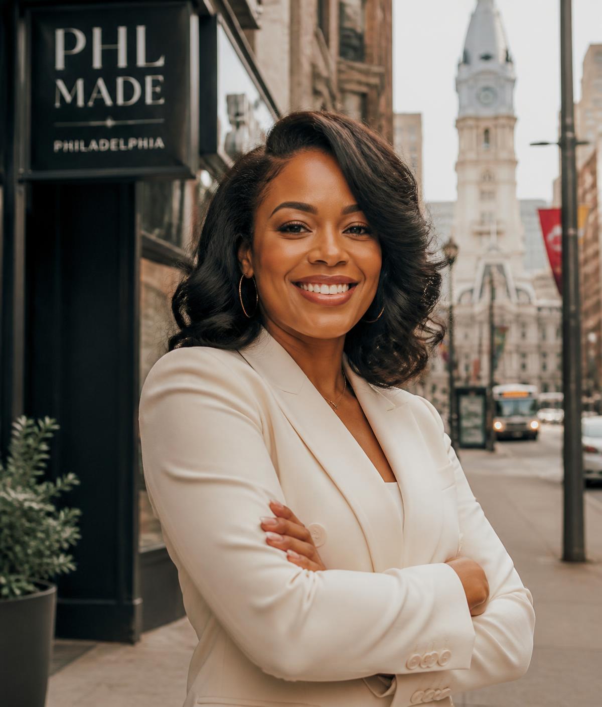 Aniyah Lashay Jones, founder of Lashay Solutions, in Center City Philadelphia